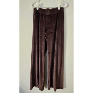 Old Navy Pant High Waist Wide Leg Velvet Legging Womens Medium Purple Plum  NWT